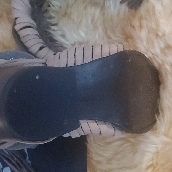 Freebird Steven by "India" Fringe Peeptoe Boots - Picture 11 of 12